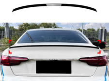 FOR AUDI A4 S4 B9 SALOON 2017-2024 GLOSS BLACK BOOT SPOILER LIP