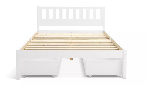 Small double bed 2x drawers - small, &