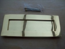 SOLID BRASS sprung Victorian door letter plate letter box postal plate cover 