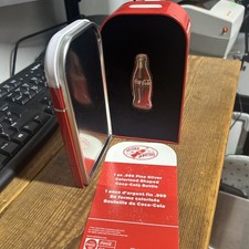 2024 1 oz .999 Silver Coca Cola Bottle Colorized w Coke Vending Machine Tin Bank