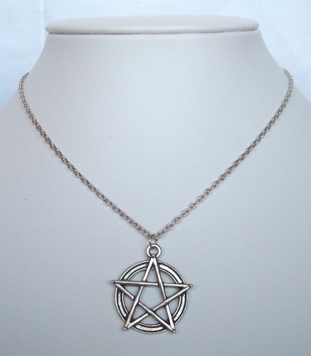 Pentagram star pendant - pendant, 18"