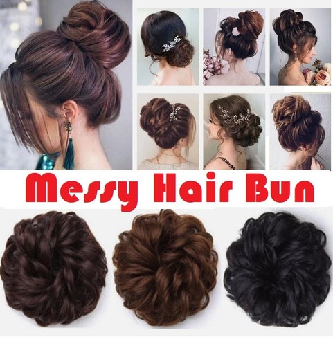 Messy bun hair piece - bun,