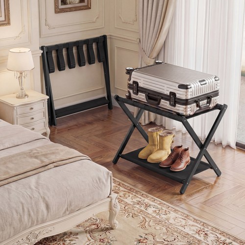 Bamboo luggage racks set 2 - racks,