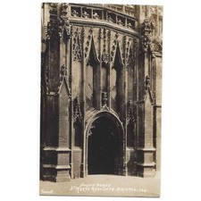 BRISTOL St Marys Redcliffe, South Porch, Plain Back RP Postcard by Garratt