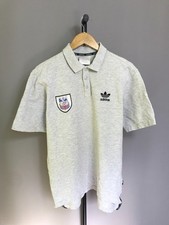 adidas D5 F3 Crystal Palace polo shirt 90s training gray mens Sz M