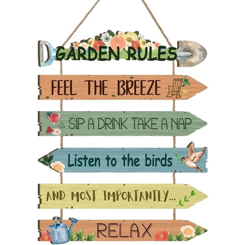 Garden wood rules - rules, wall