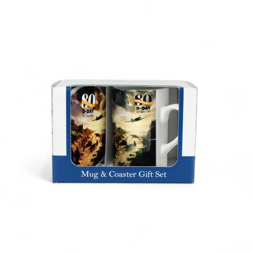 Day mug coaster gift set - d-day,