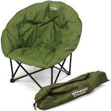 Carp Fishing Sphere Moon Chair Folding Seat with Carry Bag Lightweight Green