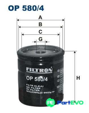 Filtron oil filter op5804 - op5804, for