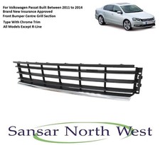 For Volkswagen Passat - Front Bumper Grill Centre Lower Chrome Trim NOT R-LINE