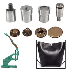 Dies Set 10/12/15/17/20mm Green Machine for Setting S Spring Press Studs Tool