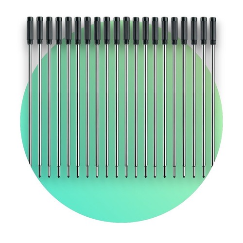 Black ink pen refills - black,
