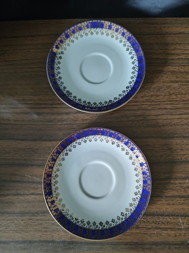 Chodziez cobalt blue saucers - chodziez,