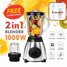 2in1 Juicer Blender Glass Fruit Grinder Smoothie Maker Food Processor Crusher