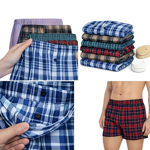 Men woven boxer shorts - woven,