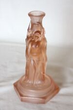 Art Deco Frosted Pink Glass