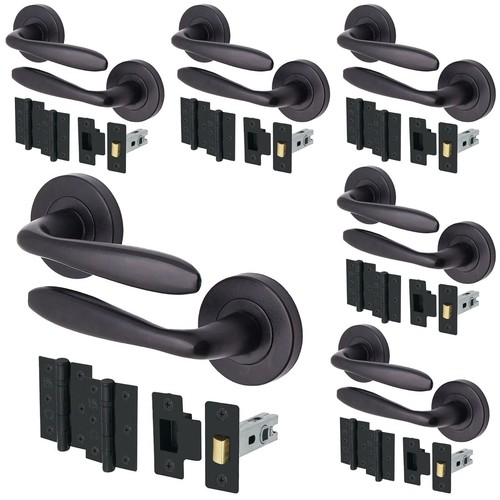 Black internal door handles - internal,