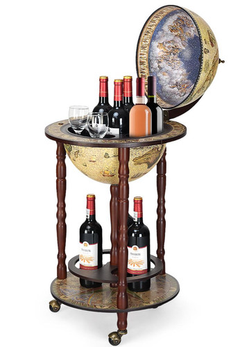Old world wooden globe rolling - old,