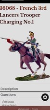Britains 36068 French 3rd Lancers Trooper Charging No. 1 Waterloo Napoleonic War