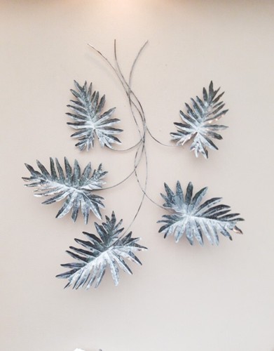 Unusual silver fern metal wall - unusual,