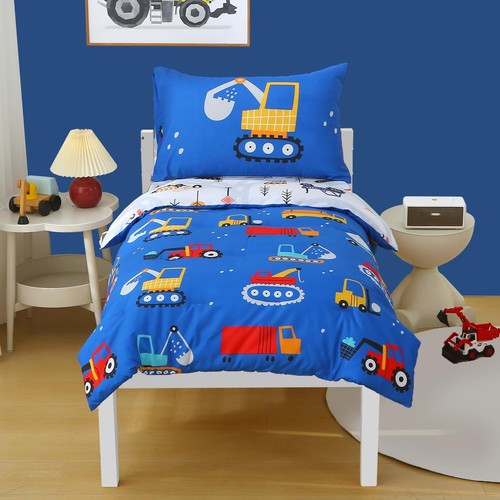 Blue car truck - blue, tractor