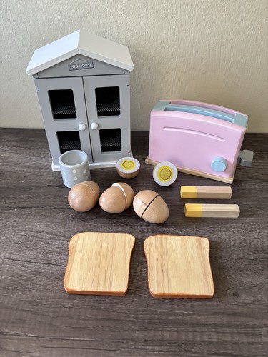 Wooden toy egg house with - wooden,