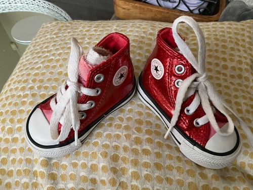 Converse infants red glitter - red,