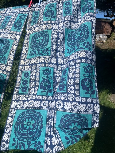 Vtg 60s 70s blue - 2, white