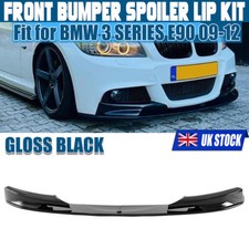 Front Bumper Splitter Lip For BMW 3 Series E90 E91 M Sport 09-12 LCI Gloss Black