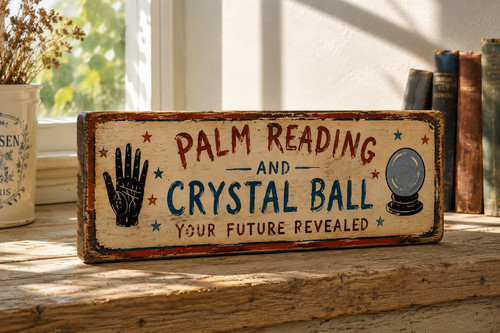 Palm reading crystal ball - reading,