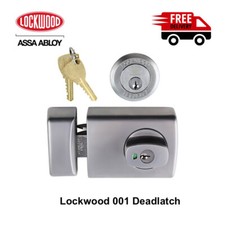 Lockwood 0011K1SC Deadlatch-ASSA-LOCKWOOD DEADLOCK- Front Door Lock-Free Post