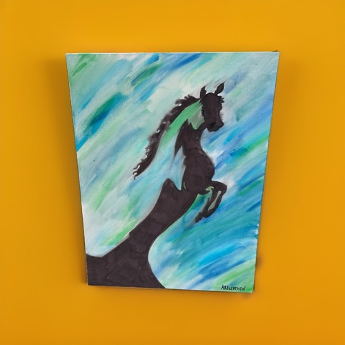 Northern light horse painting - horse,