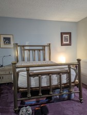 Solid Brass Bed Frame, 1920's