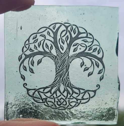 Stained glass tree life - stained, of