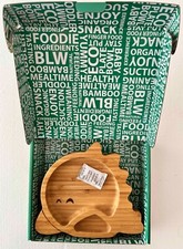 New bamboo bamboo kids Dinosaur Suction Cup Bamboo Plate Free Delivery