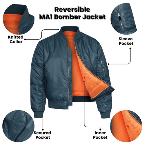 Bomber jacket ma1 flight pilot - bomber,