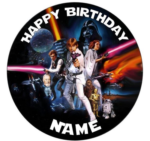 Star wars personalised edible - star,