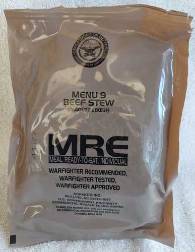 Ration pack menu beef - us,