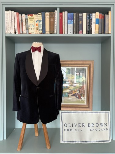Oliver brown navy velvet - navy,
