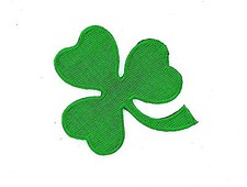 Patch patches embroidered iron on biker lucky green irish clover shamrock