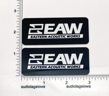 EAW Eastern Acoustic Works Speaker Badge Logo Custom Made Aluminum Pair 