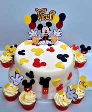 Mickey Mouse Inspired Custom Personalised 3D Cake Topper Add Any Name.
