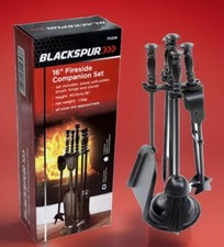 Fire Companion Set Fireside Cast Iron Poker Brush Tongs Shovel Fireplace Tools