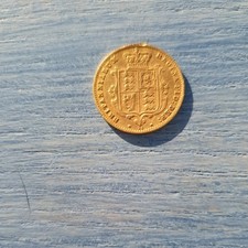 22Ct Gold Half Sovereign Shieldback 1865 die no 15 Queen Victoria Young Head