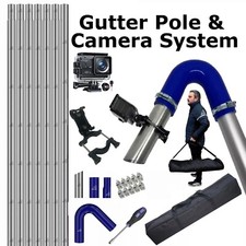 Ultimate Gutter Vacuum Pole Kit Drain Pipe Sucker Hoover Vac Cleaning Camera Bag