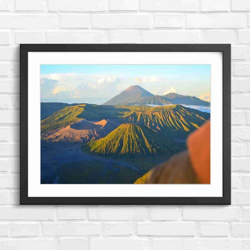 Javanese volcano range sunrise - volcano,