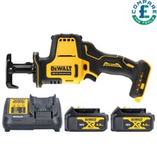 DeWalt DCS369 18V XR Brushless Reciprocating Saw With 2x 4Ah Batteries & Charger