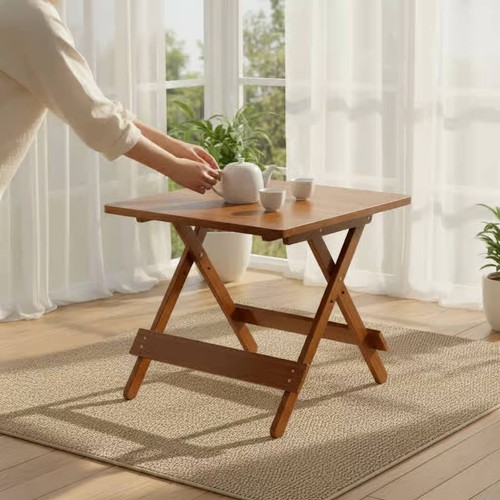 Square folding table - folding, to