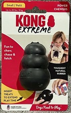 KONG EXTREME Fillable Dog Toy Power Chewers- Small/Black - Up to 20lbs