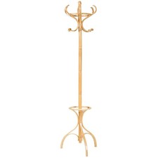 Costway Oak Wooden Coat and